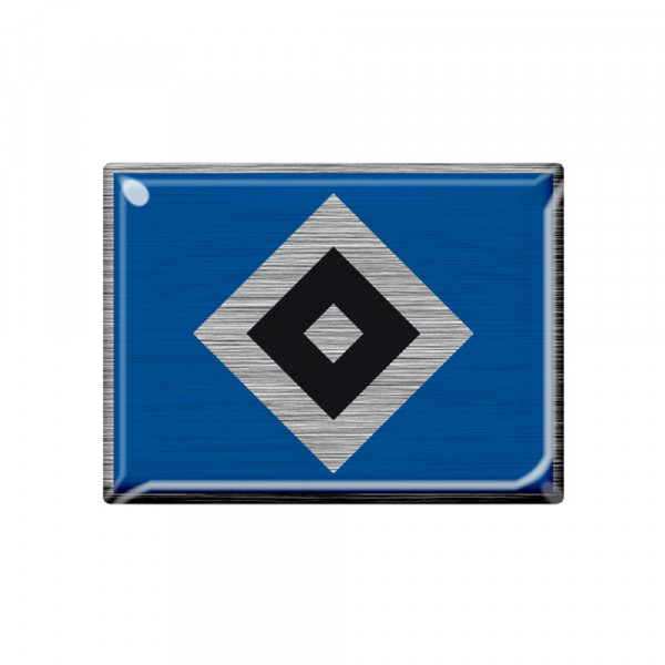 Hamburger SV HSV 3D Aufkleber Metallic Raute Fussball