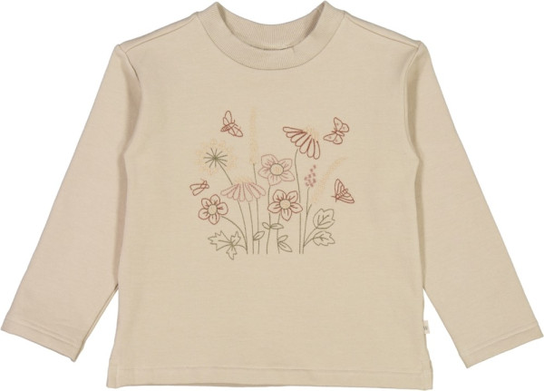 Wheat Kinder Pullover Sweatshirt Flowerbouquet Embroidery Gravel