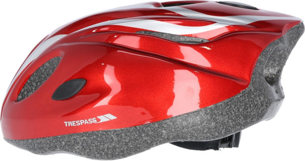 Trespass Fahrradhelm Tanky - Youths Cycyle Safety Helmet Metallic Red