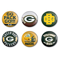 Green Bay Packers Button 6er Pack American Football Multicolor Green Bay Packers Button 6er Pack American Football Multicolor