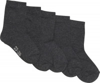 Minymo Kinder Socke Ankle Sock Solid (5er Pack) Dark Greymelange