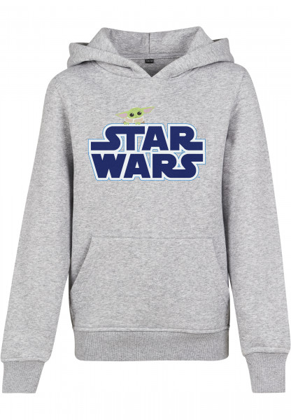 Mister Tee Kids Star Wars Blue Logo Hoody heather heather grey
