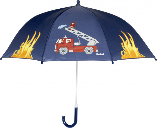 Playshoes Kinder Regenschirm Feuerwehr marine