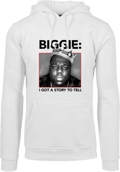 Mister Tee Biggie Crown Hoody White