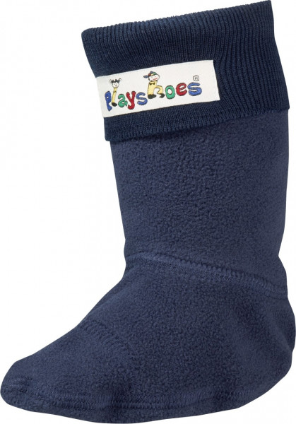 Playshoes Kinder Fleece-Stiefel-Socke Marine