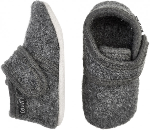 Celavi Kinder / Baby Schuhe Baby Wool Slippers Deep Stone Grey
