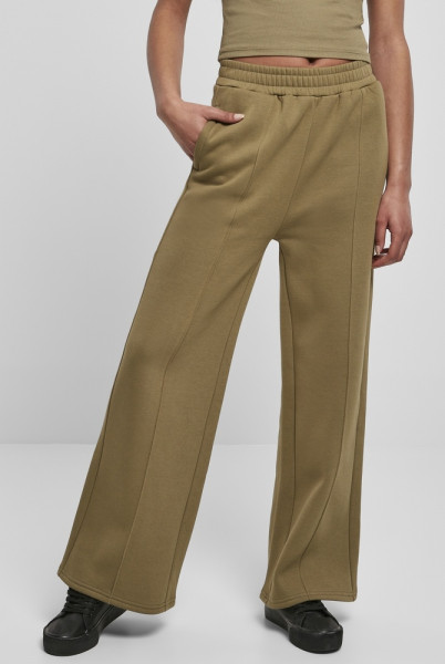 Urban Classics Damen Trainingshose Ladies Straight Pin Tuck Sweat Pants Tiniolive