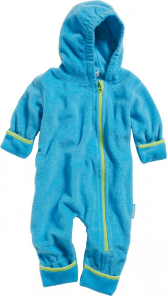 Playshoes Kinder Outdoor Fleece-Overall farblich abgesetzt Aquablau