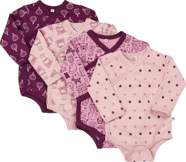 Pippi Babywear Kinder Body Wrap AO-Printed (4er Pack) Lilac