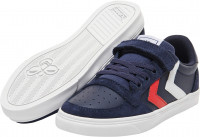 Hummel Kids Trainers Slimmer Stadil Leather Low Jr Peacoat