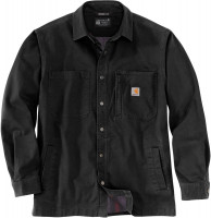 Carhartt Jacke Fleece Lined Snap Front Shirt Jac Black Carhartt Jacke Fleece Lined Snap Front Shirt Jac Black