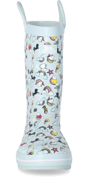 Trespass Kinder Gummistiefel Starryton - Kids Welly Unicorn Mint