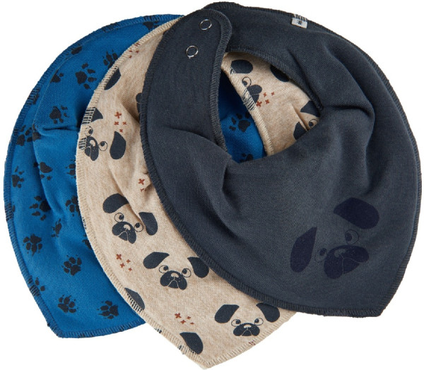 Pippi Babywear Kinder Lätzchen Bandana Bib Boy AOP (3-Pack) 5694