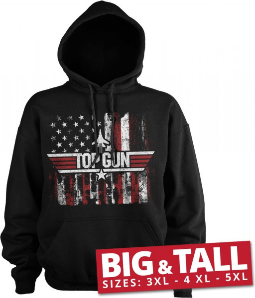 Top Gun America Big & Tall Hoodie Black