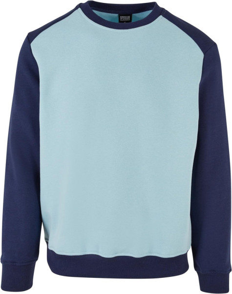 Urban Classics 2-Tone Fake Raglan Crew Ocean Blue/Darkblue