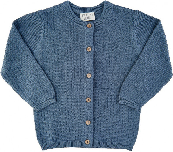Fixoni Kinder Knitted Cardigan 422020-China Blue