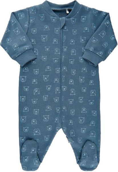 Fixoni Kinder Nightsuit w.zipper & foot 422002-China Blue