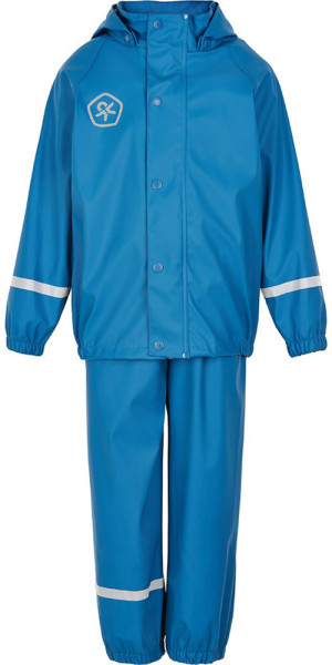 Color Kids Kinder Regenset Taxi Rain Set Pu Welded Seams Faience Blue