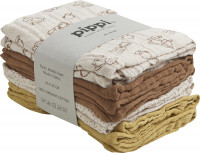 Pippi Babywear Kinder Windel Organic Cloth Muslin (8er Pack) Lion-65x65 cm