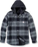 Carhartt Jacke Flannel Fleece Lined Hooded Shirt Jac Elm