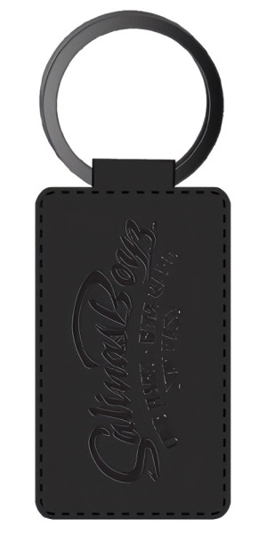 Salinas Boys Schlüsselanhänger Leather Single Sided Rectangular Key Ring Black