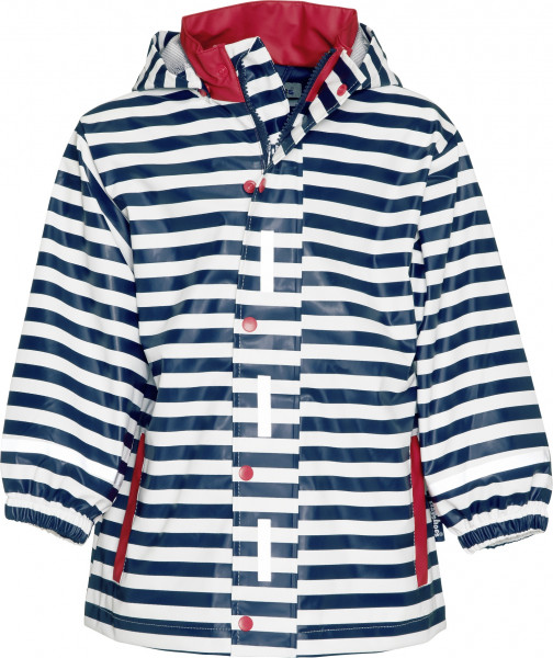 Playshoes Kinder Regen-Mantel maritim marine/weiß
