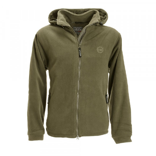 BMS Fleece Windsmoother Kapuzen-Jacke Oliv