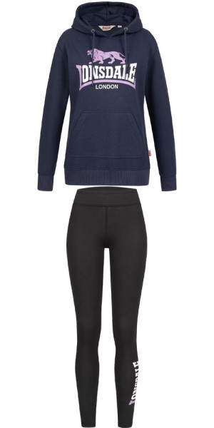 Lonsdale Damen Trainingsanzug Idover Kapuzensweatshirt & Leggings Set