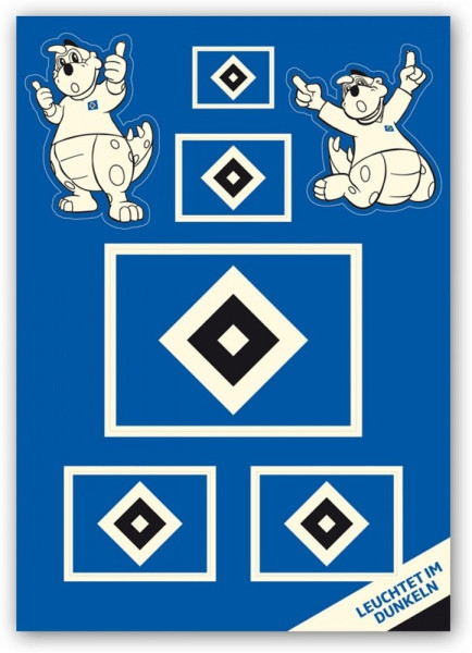Hamburger SV HSV Aufkleber-Set 'Nachleuchtend'
