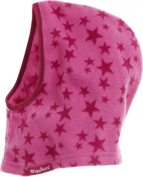 Playshoes Kinder Mütze Fleece-Schlupfmütze Sterne Pink