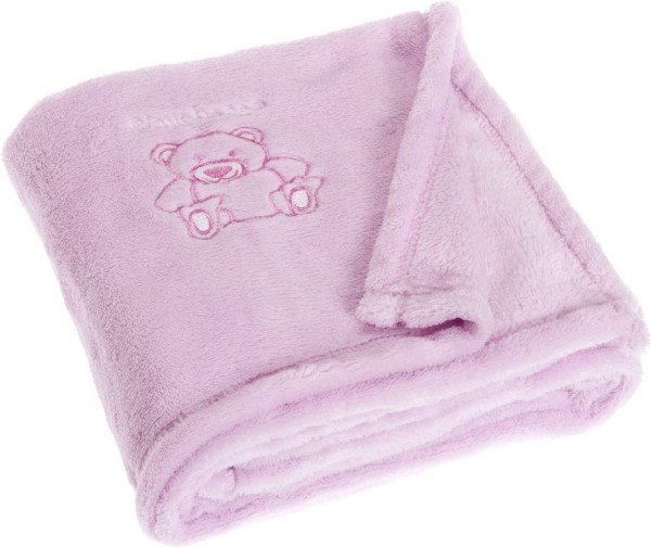 Playshoes Kinder Fleece-Decke Bär Rosa