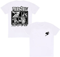 Fairy Tail Jungen Logo & BW Characters T-Shirt FAI06817TSW