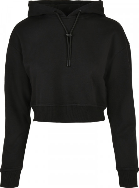 Urban Classics Damen Hoodie Ladies Short Terry Hoody Black