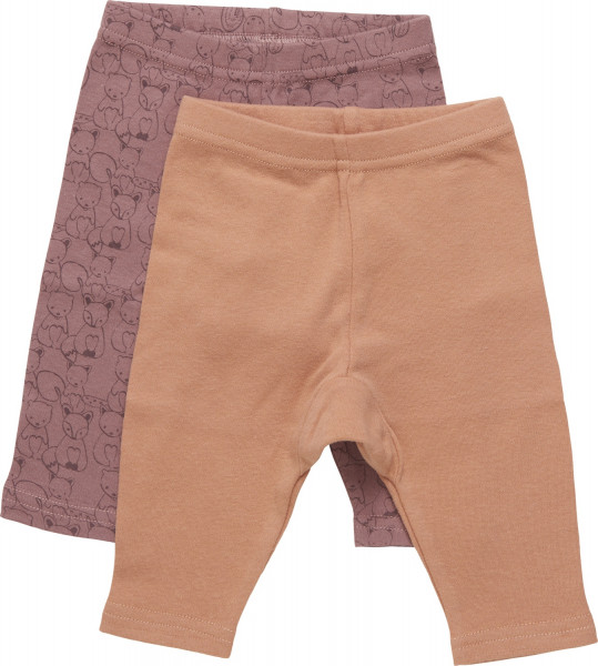 Pippi Babywear Kinder Leggings mit AOP (2er Pack) Burlwood