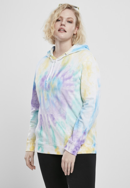 Urban Classics Women Hoodie Ladies Tie Dye Hoody Pastel