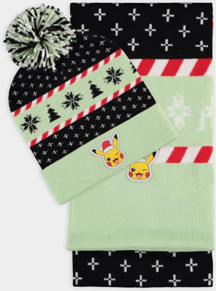 Pokémon - Giftset (Beanie & Scarf) Green