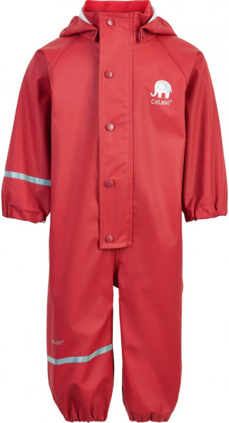 Celavi Kinder Regenset Rainwear Suit Solid Pu Baked Apple Red
