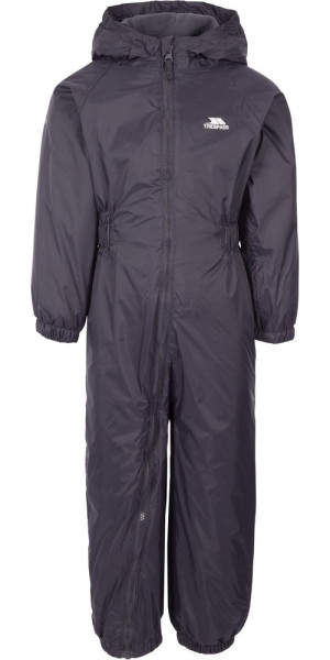 Trespass Kinder Regenset Button - Babies Rain Suit Dark Grey