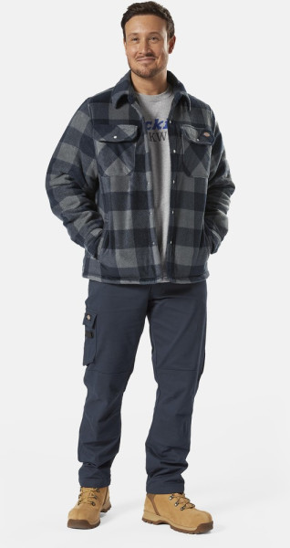Dickies Herren Fleecejacke Portland Shirt Blue