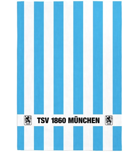 TSV 1860 München Geschirrtuch 2er-Set Fussball Weiß-2x 50x70cm