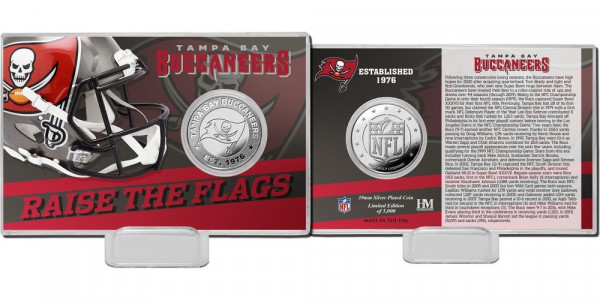 Tampa Bay Buccaneers Team History Silver Coin Card American Football NFL Silber