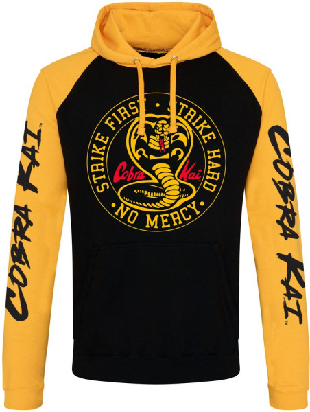 Cobra Kai Baseball Hoodie Black-Yellow