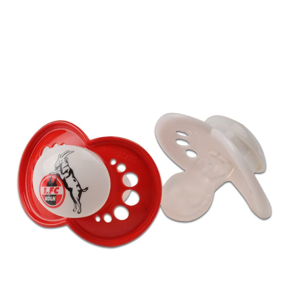 1. FC Köln Kinder Baby Schnuller 6-16 Monate Fussball Rot/Weiß