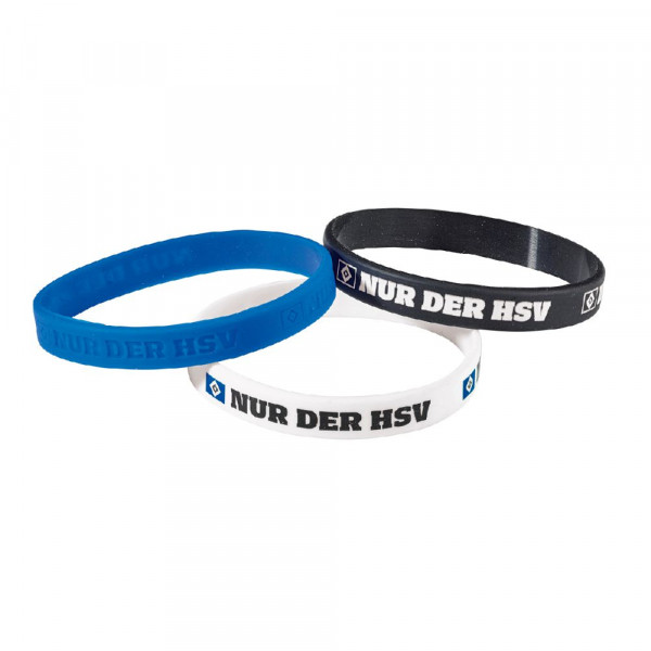 Hamburger SV HSV Kinder Kids Silikon-Armbänder 3er-Set Fussball