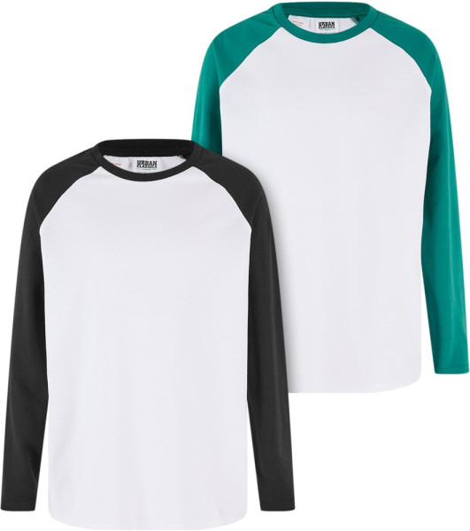 Urban Classics Jungen Boys Organic Oversized Raglan Longsleeve 2-Pack UCK4911A
