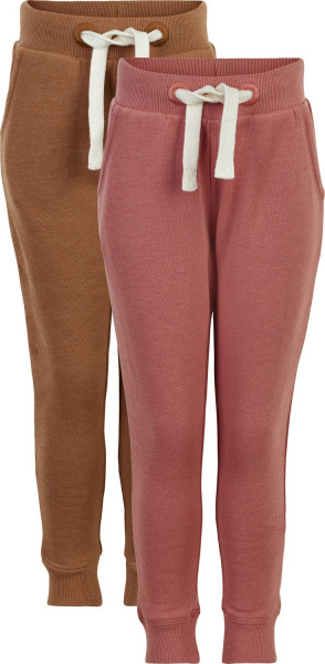 Minymo Mädchen Jogginghose Basic 37 Sweat Pant (2er Pack) Canyon Rose