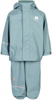 Celavi Kinder Regenset Basic Rainwear Set Solid PU Smoke Blue