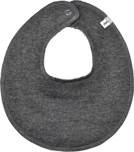 Pippi Babywear Kinder Lätzchen Round Bib Absorbent Dark Grey Melange