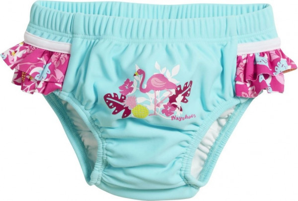 Playshoes Kinder Badehose UV-Schutz Windelhose Flamingo Türkis