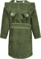 Pippi Babywear Kinder Bademantel Organic Bath Robe Deep Lichen Green